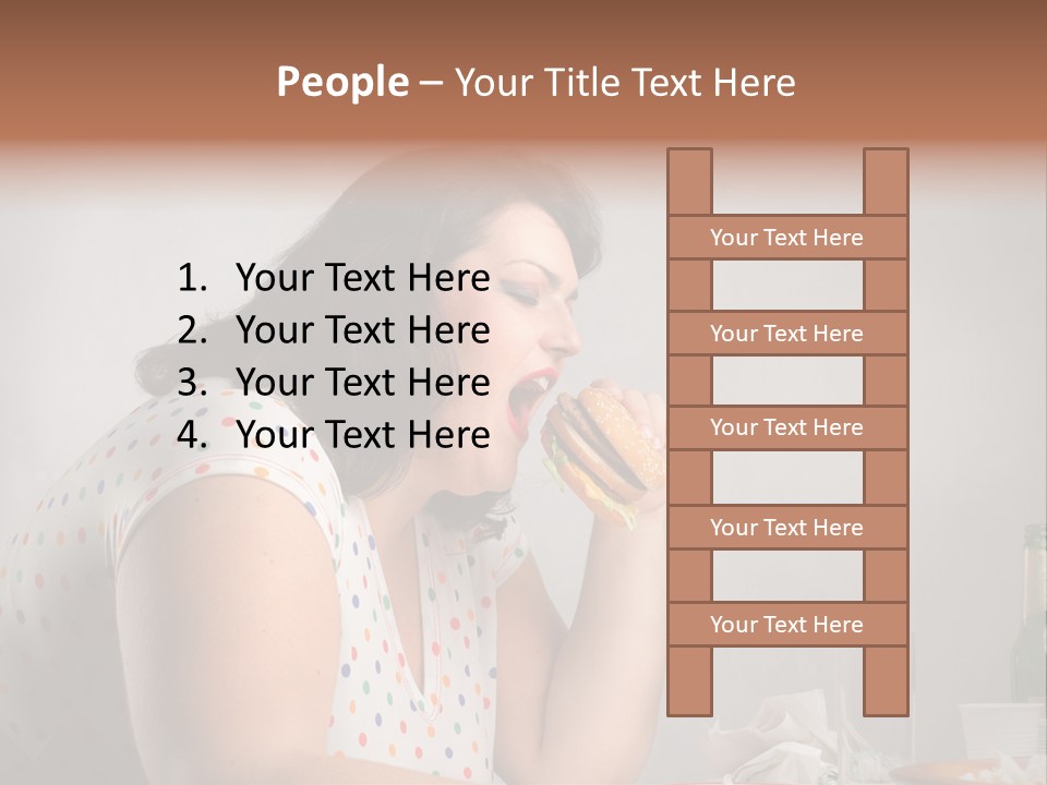 Drink Eat Girl PowerPoint Template