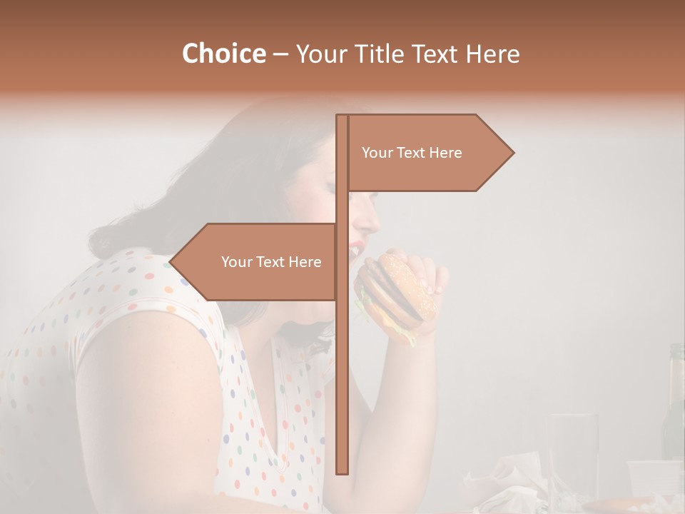 Drink Eat Girl PowerPoint Template