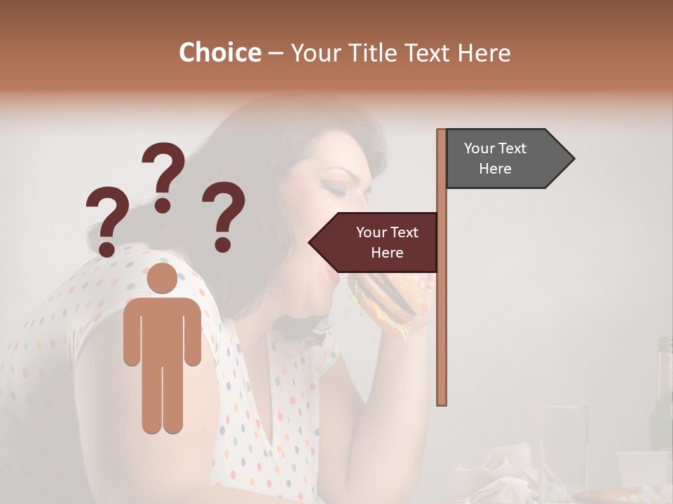 Drink Eat Girl PowerPoint Template