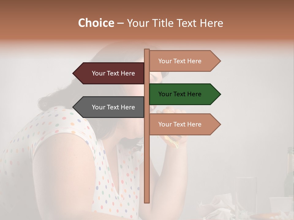 Drink Eat Girl PowerPoint Template