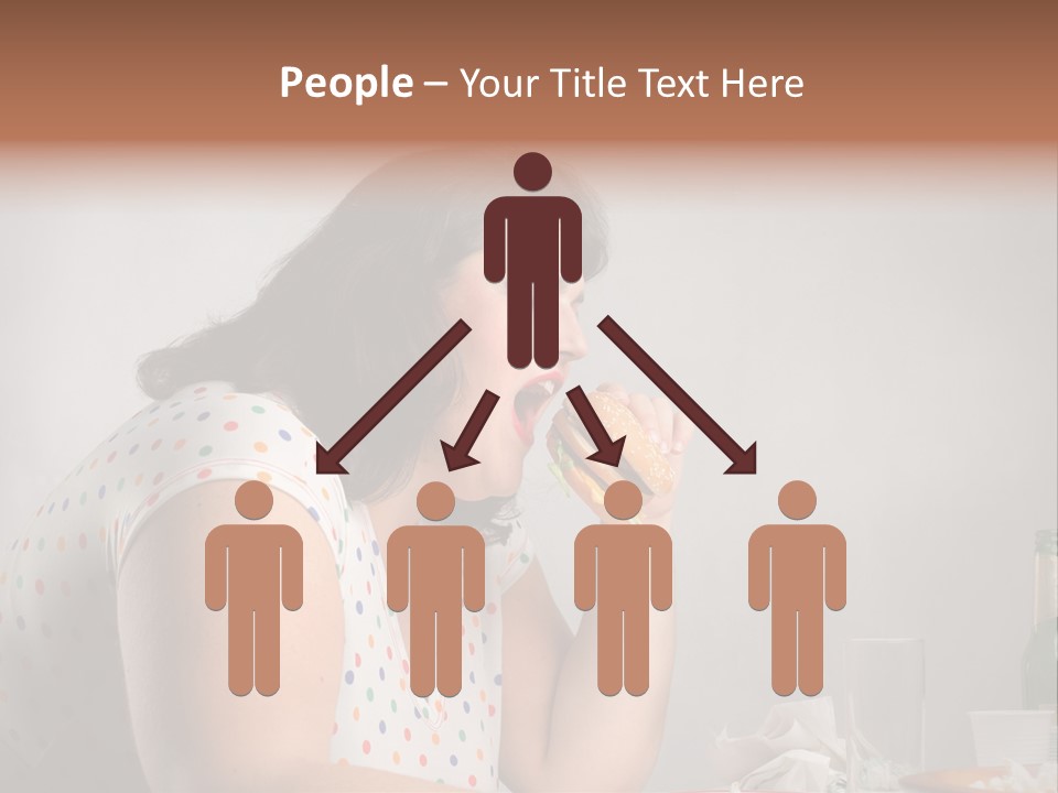 Drink Eat Girl PowerPoint Template