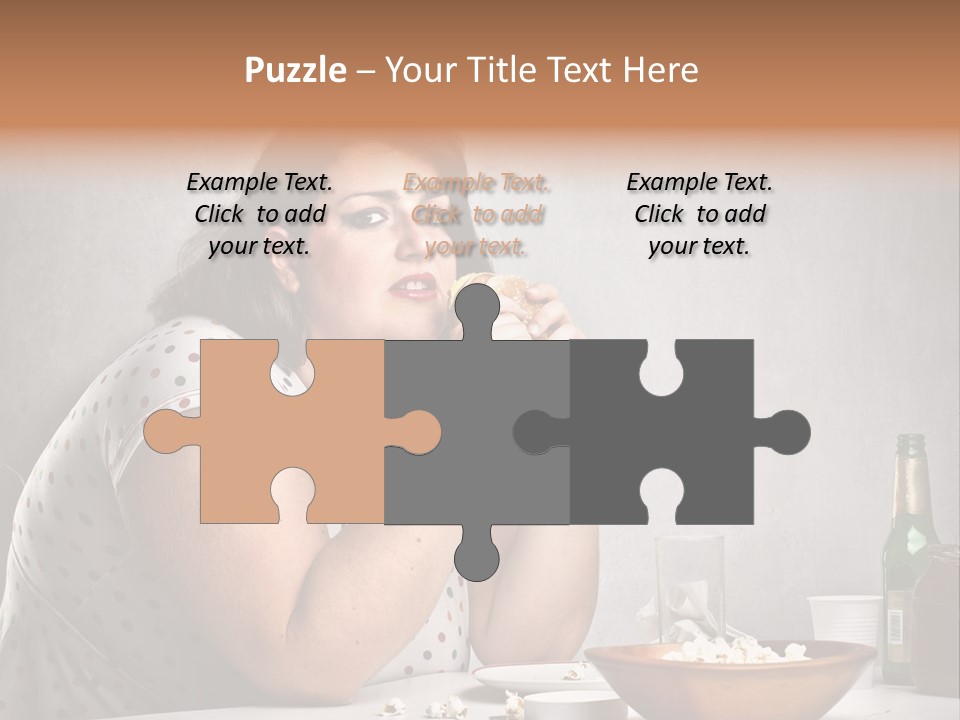 Home Unhappy Portrait PowerPoint Template