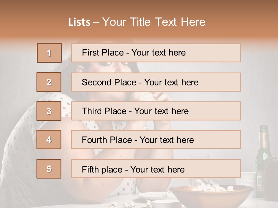 Home Unhappy Portrait PowerPoint Template