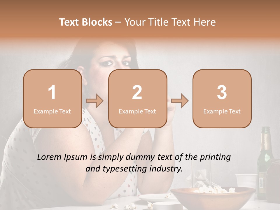 Home Unhappy Portrait PowerPoint Template