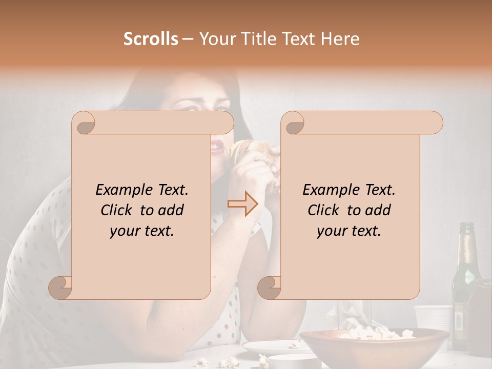 Home Unhappy Portrait PowerPoint Template