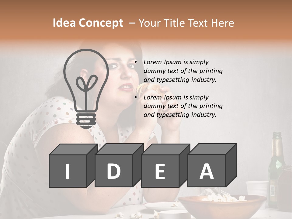 Home Unhappy Portrait PowerPoint Template