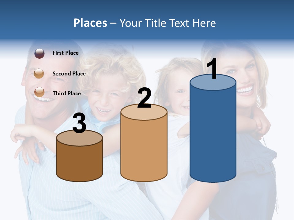 Isolated Mother Standing PowerPoint Template