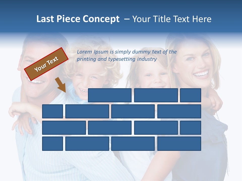 Isolated Mother Standing PowerPoint Template