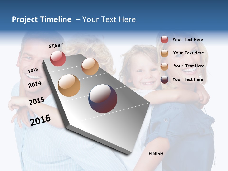 Isolated Mother Standing PowerPoint Template
