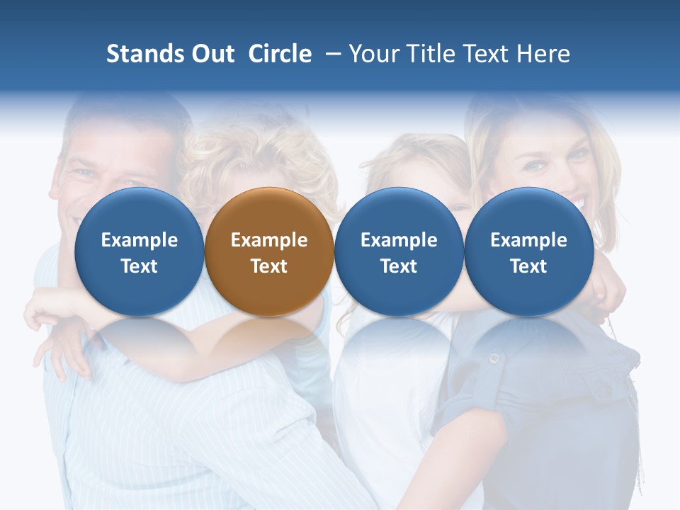 Isolated Mother Standing PowerPoint Template