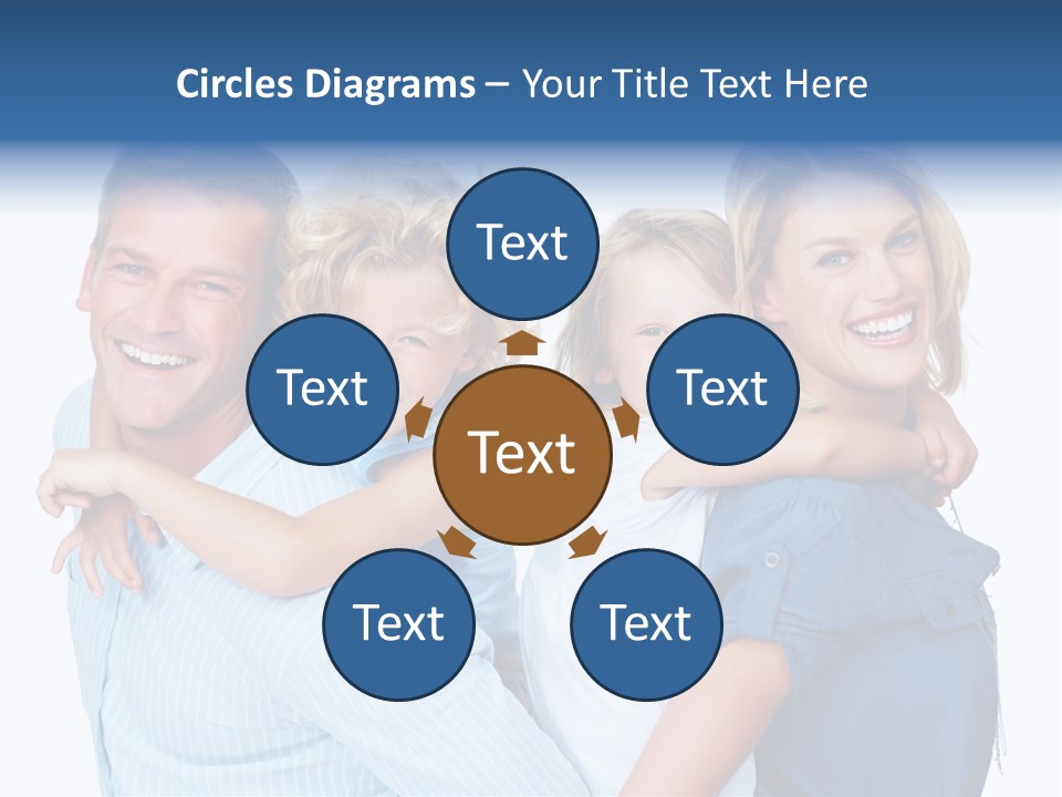 Isolated Mother Standing PowerPoint Template