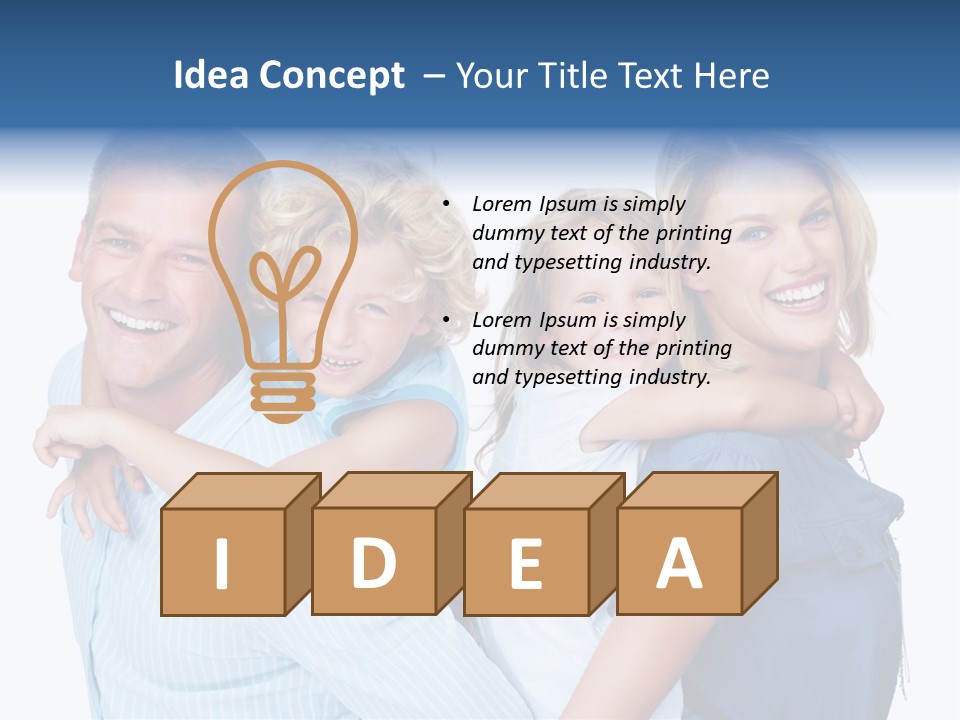 Isolated Mother Standing PowerPoint Template