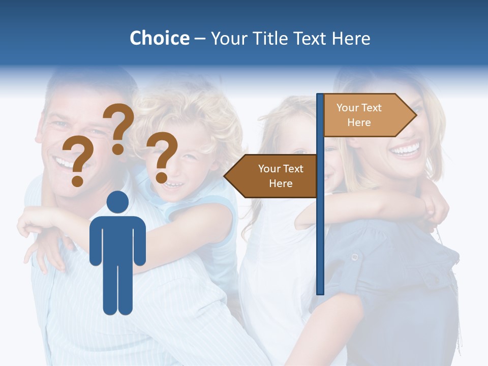 Isolated Mother Standing PowerPoint Template