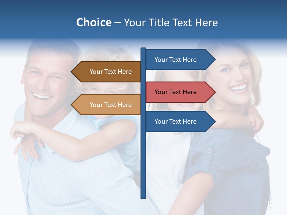 Isolated Mother Standing PowerPoint Template