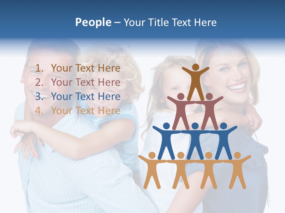 Isolated Mother Standing PowerPoint Template