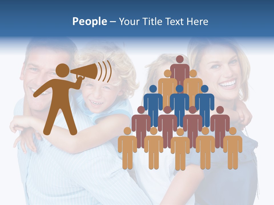 Isolated Mother Standing PowerPoint Template