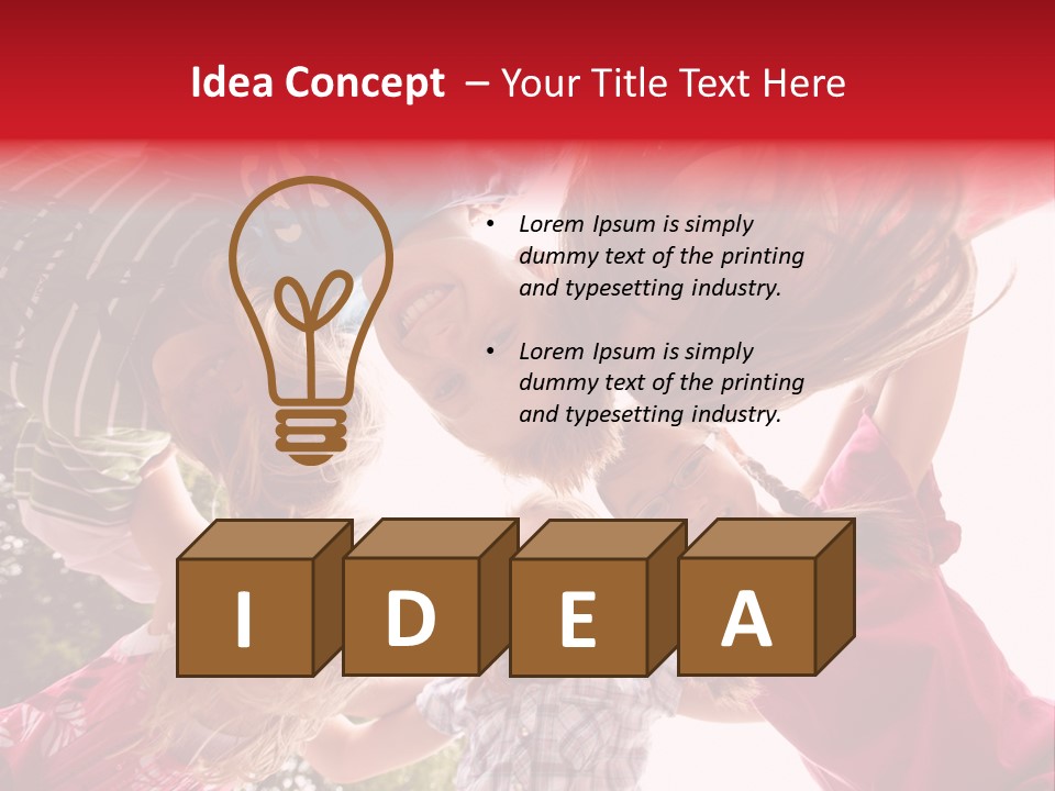 Lebensfroh Kopf Kind PowerPoint Template