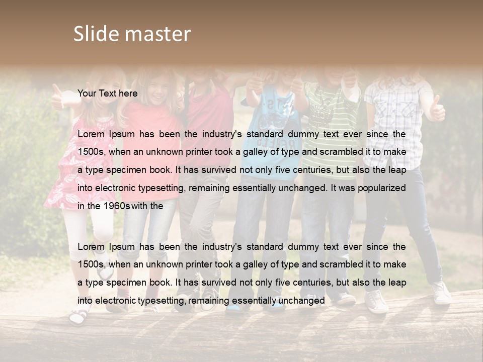 Schulfreunde Baum Grundschule PowerPoint Template