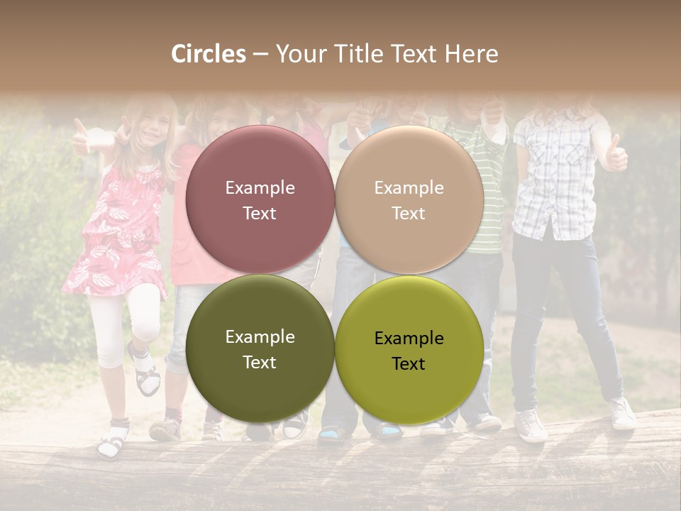 Schulfreunde Baum Grundschule PowerPoint Template