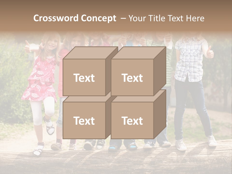 Schulfreunde Baum Grundschule PowerPoint Template