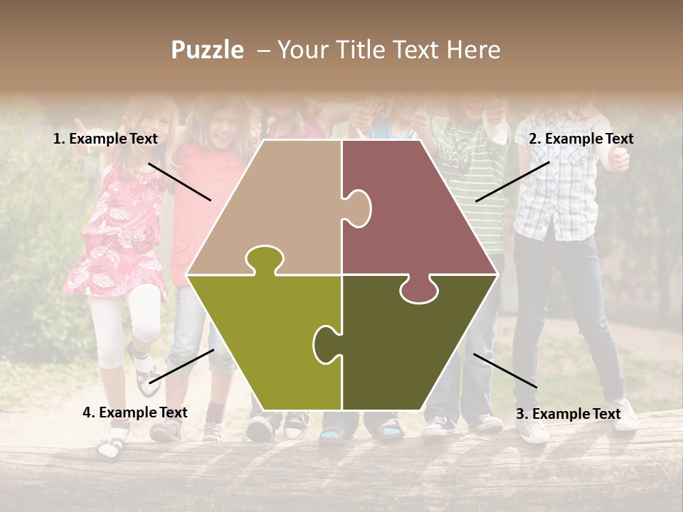 Schulfreunde Baum Grundschule PowerPoint Template