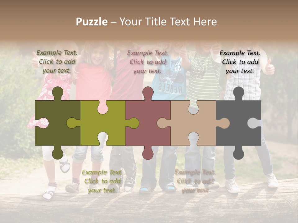 Schulfreunde Baum Grundschule PowerPoint Template