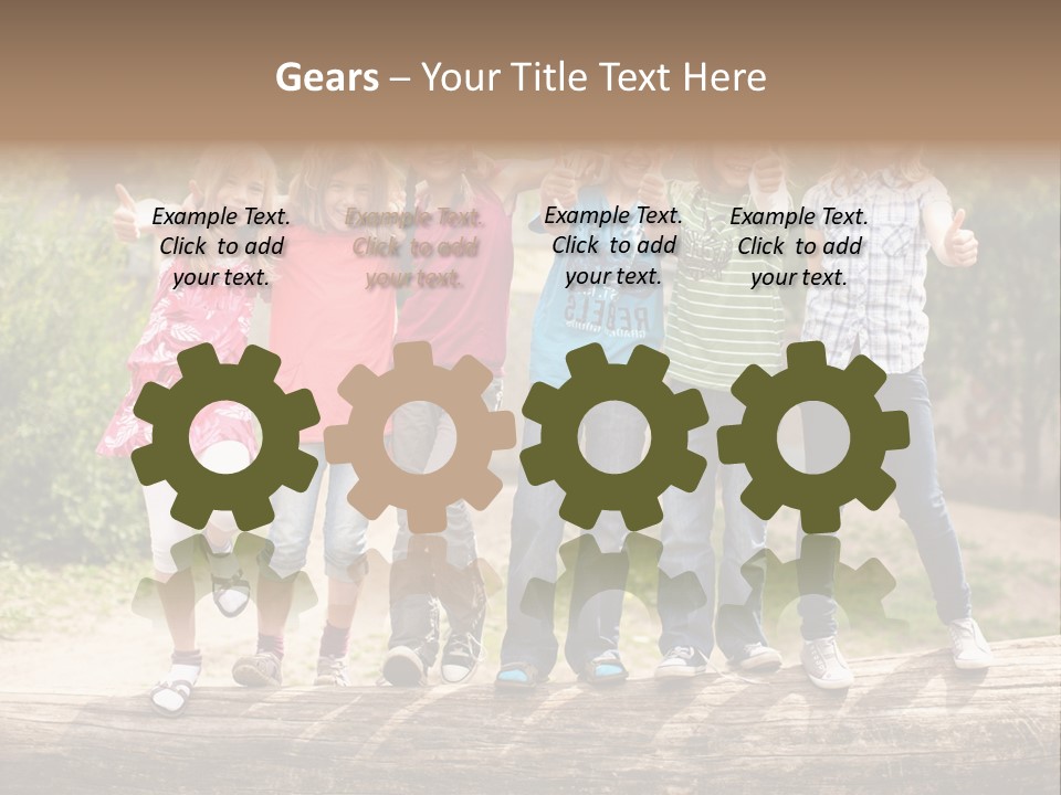 Schulfreunde Baum Grundschule PowerPoint Template