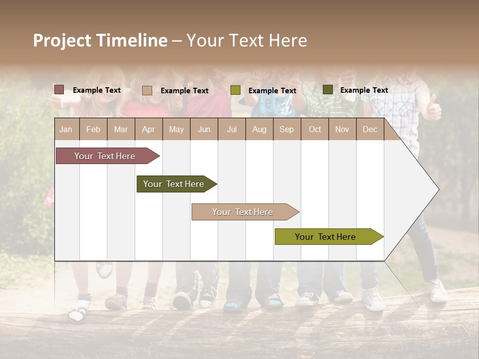 Schulfreunde Baum Grundschule PowerPoint Template