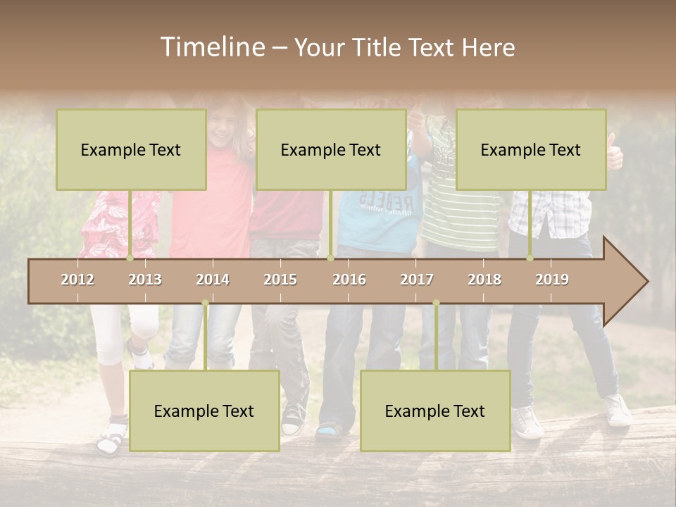 Schulfreunde Baum Grundschule PowerPoint Template