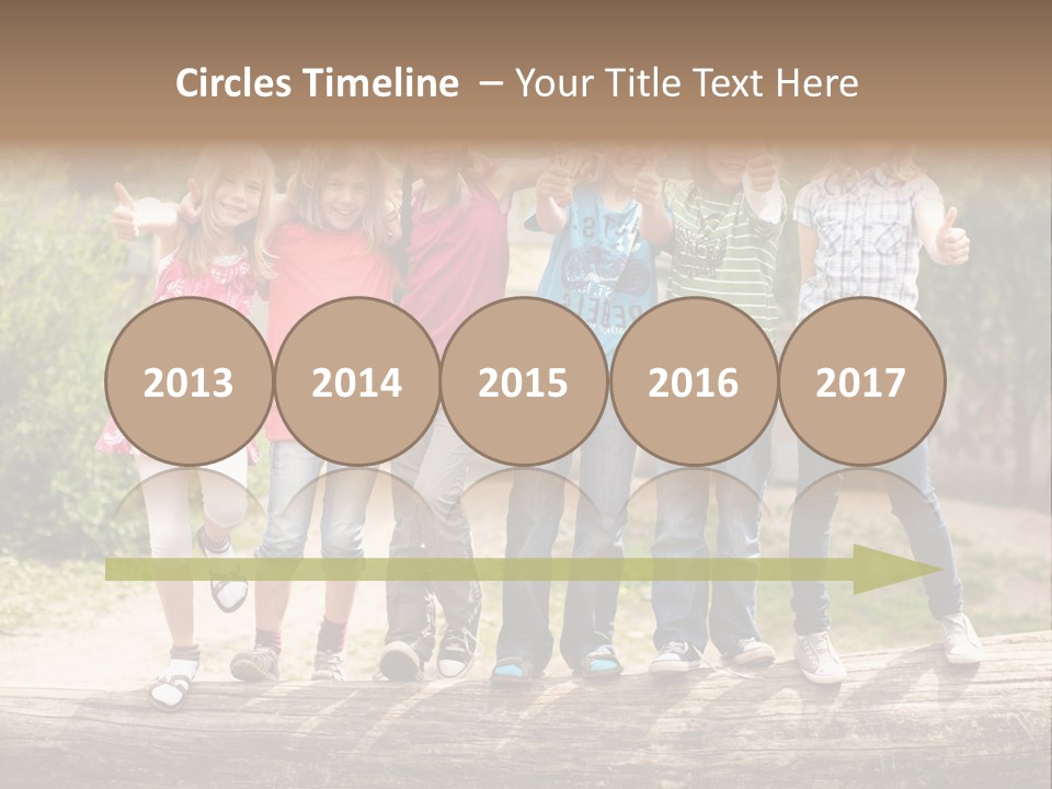 Schulfreunde Baum Grundschule PowerPoint Template