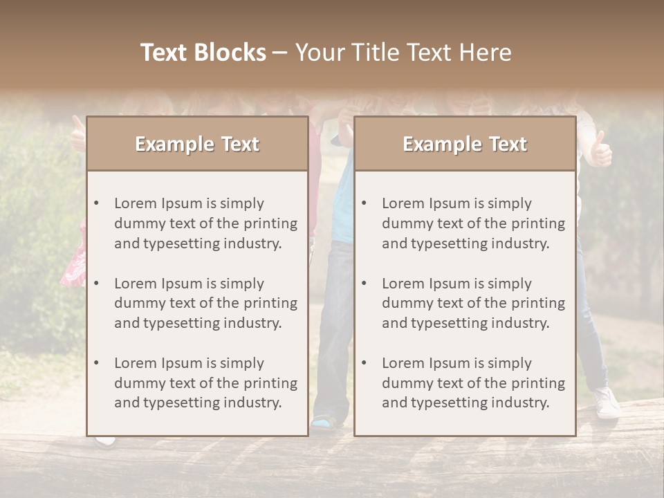 Schulfreunde Baum Grundschule PowerPoint Template