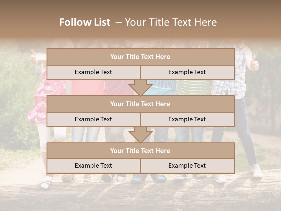 Schulfreunde Baum Grundschule PowerPoint Template