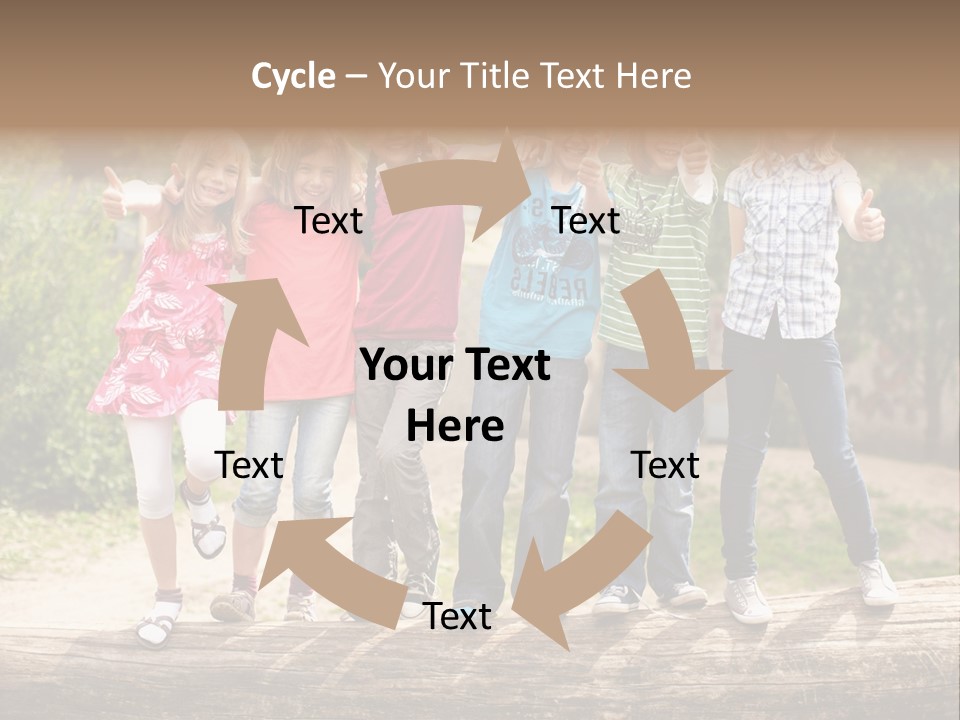 Schulfreunde Baum Grundschule PowerPoint Template