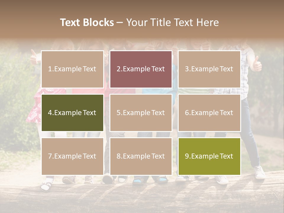 Schulfreunde Baum Grundschule PowerPoint Template