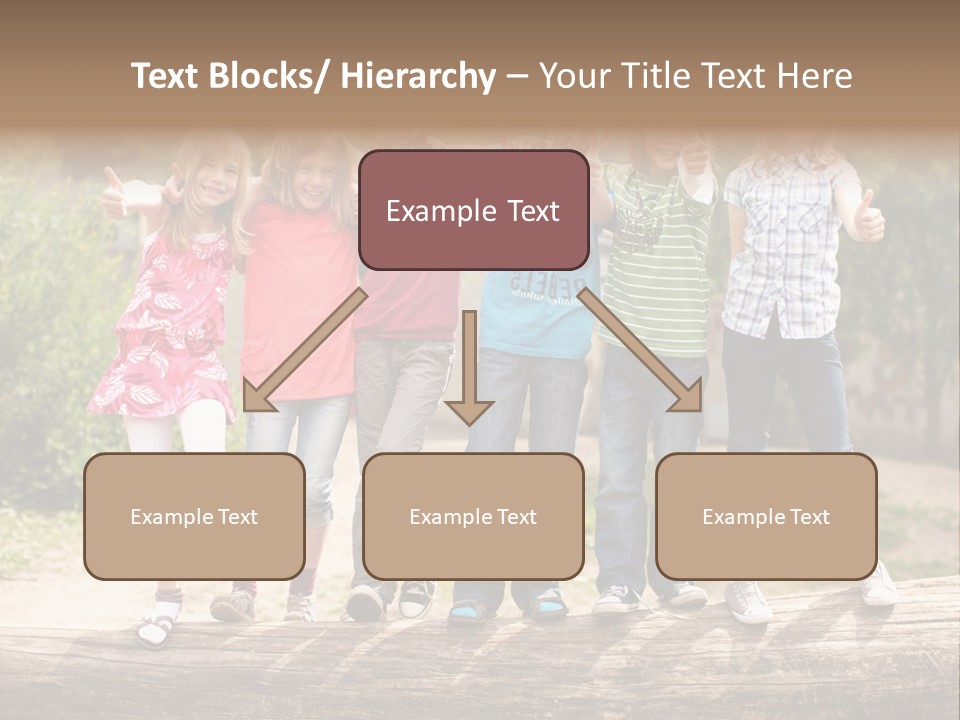 Schulfreunde Baum Grundschule PowerPoint Template