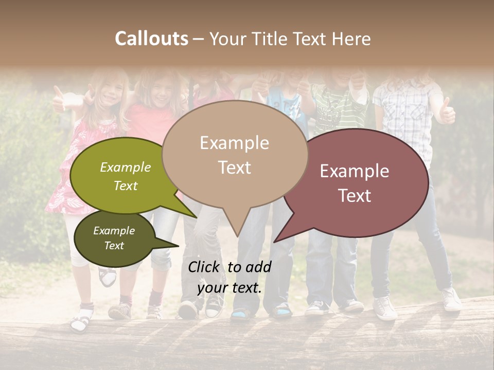 Schulfreunde Baum Grundschule PowerPoint Template