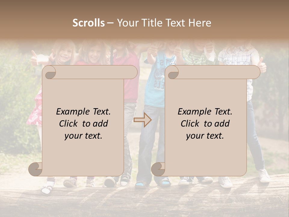 Schulfreunde Baum Grundschule PowerPoint Template