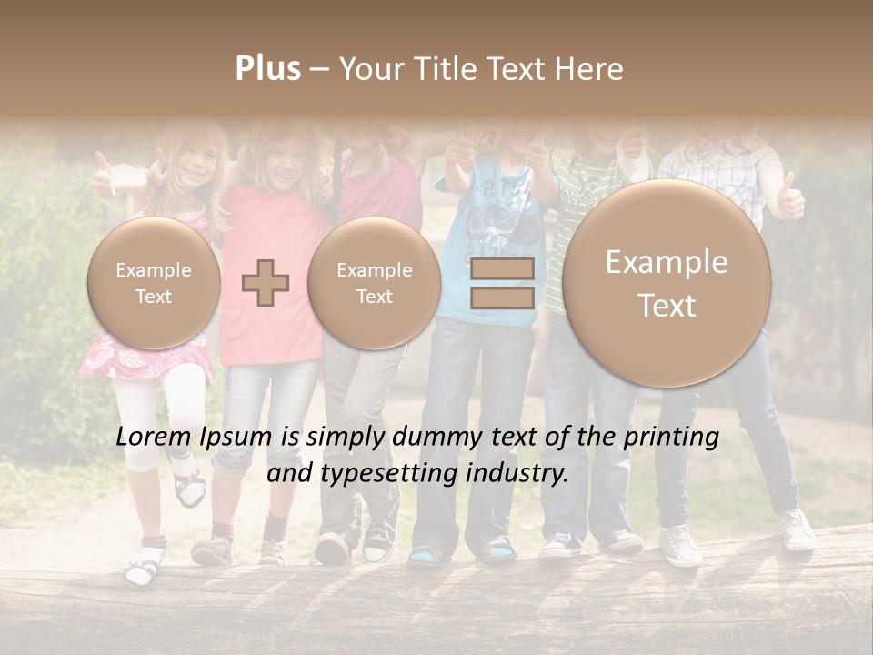 Schulfreunde Baum Grundschule PowerPoint Template