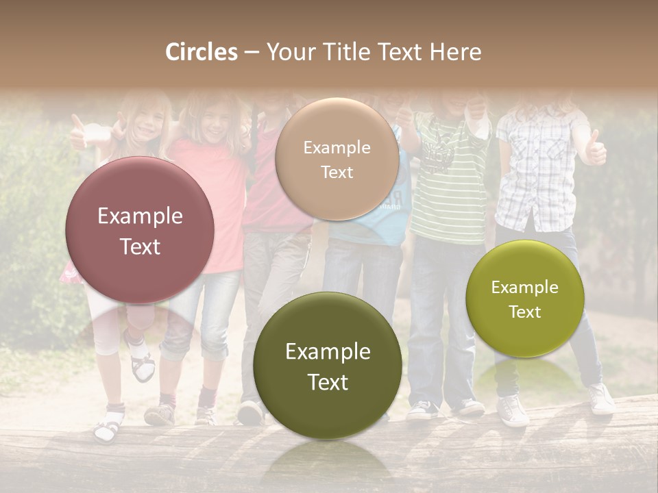 Schulfreunde Baum Grundschule PowerPoint Template