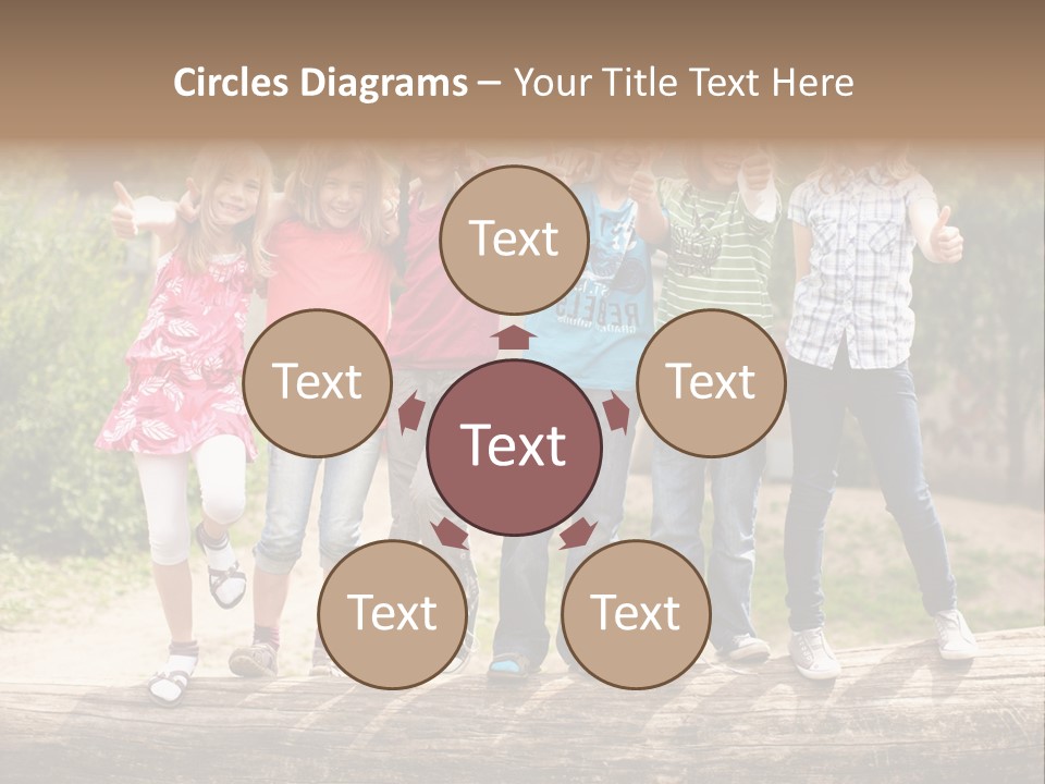 Schulfreunde Baum Grundschule PowerPoint Template