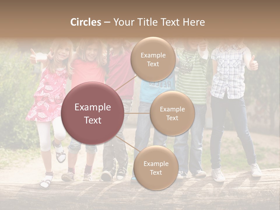 Schulfreunde Baum Grundschule PowerPoint Template