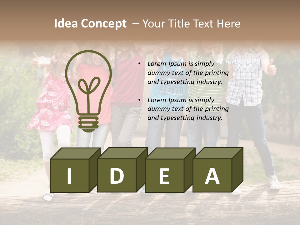 Schulfreunde Baum Grundschule PowerPoint Template