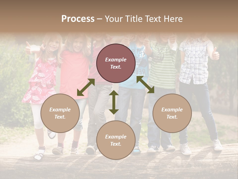 Schulfreunde Baum Grundschule PowerPoint Template