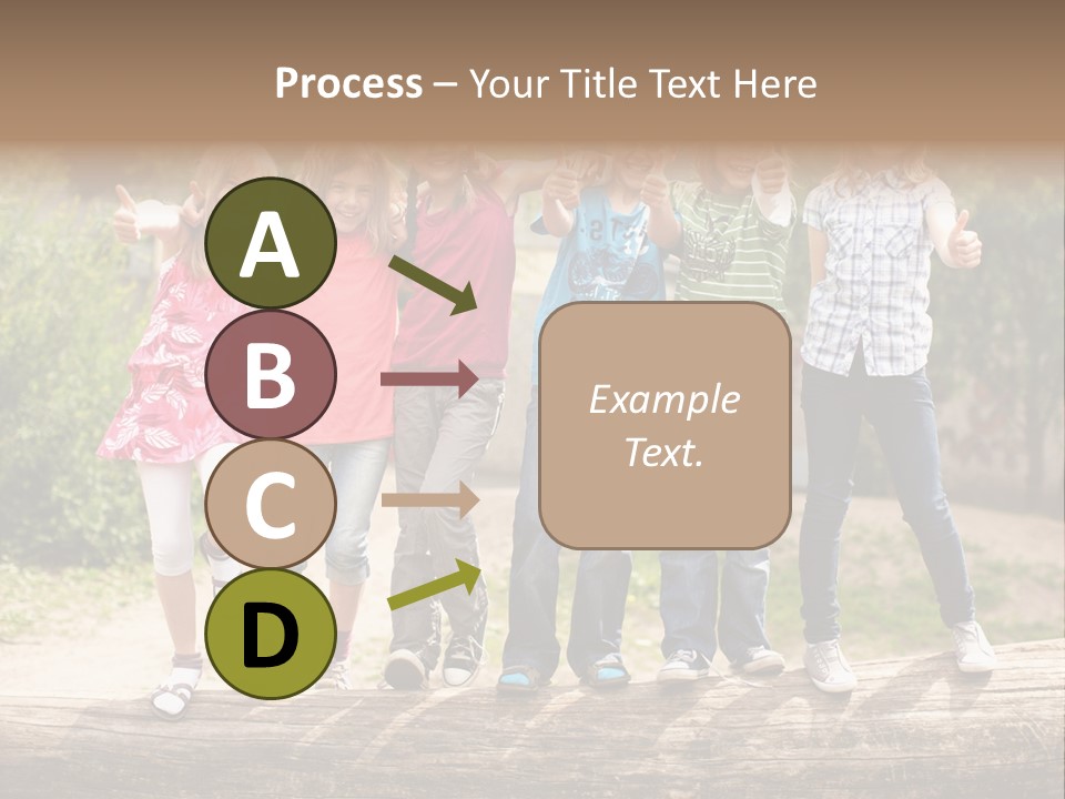 Schulfreunde Baum Grundschule PowerPoint Template