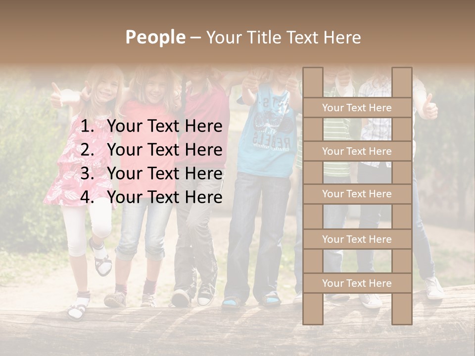 Schulfreunde Baum Grundschule PowerPoint Template