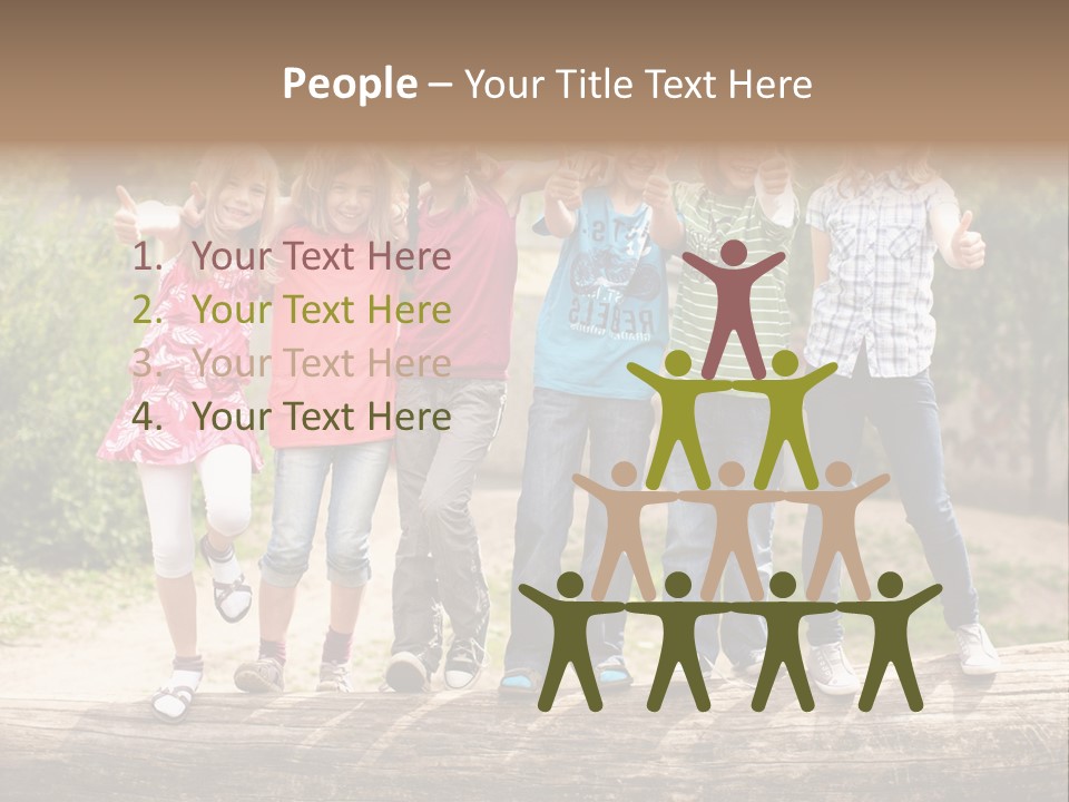 Schulfreunde Baum Grundschule PowerPoint Template