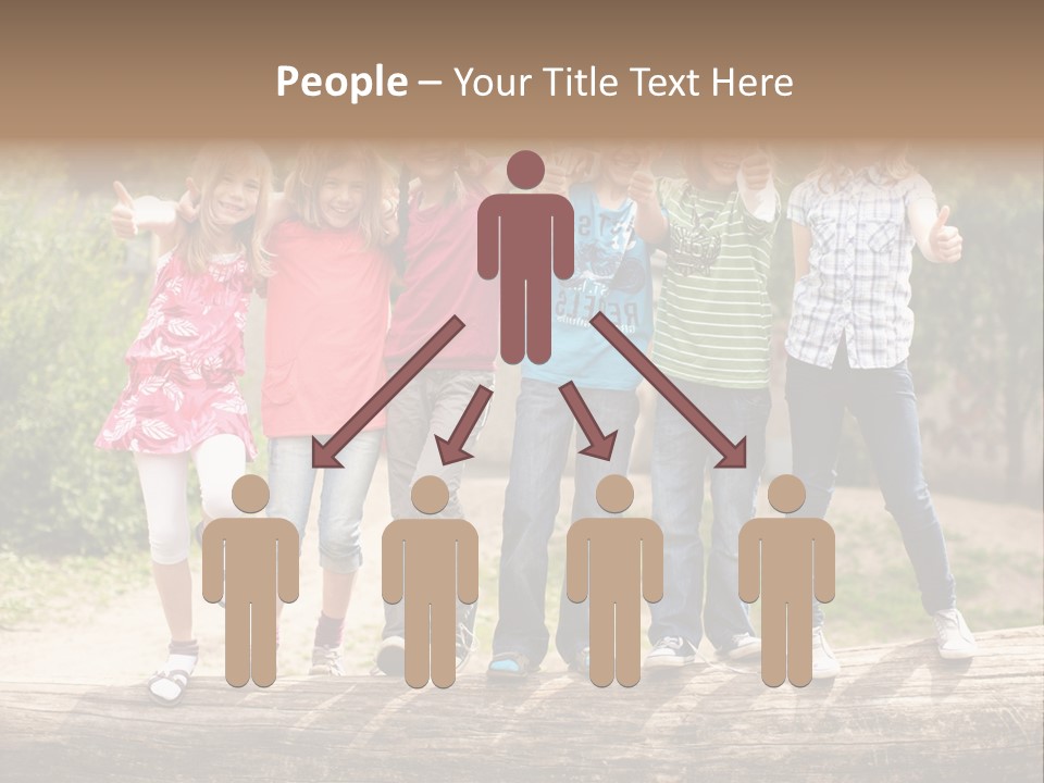 Schulfreunde Baum Grundschule PowerPoint Template