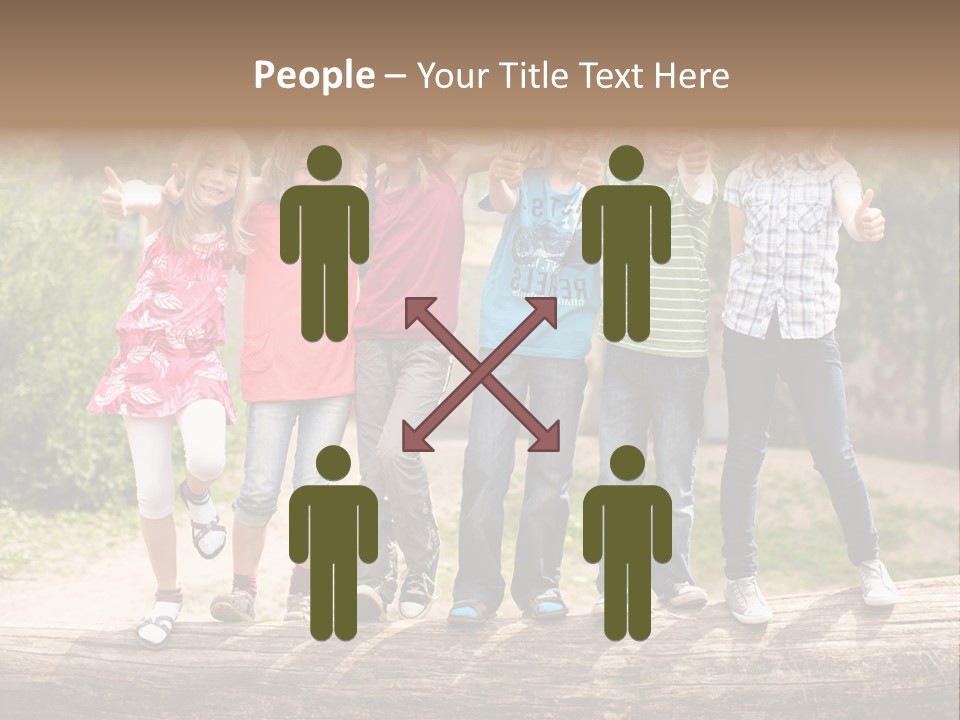 Schulfreunde Baum Grundschule PowerPoint Template