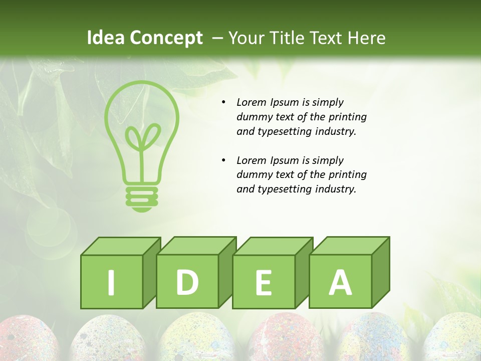 Background Easter Sunlight Rays PowerPoint Template