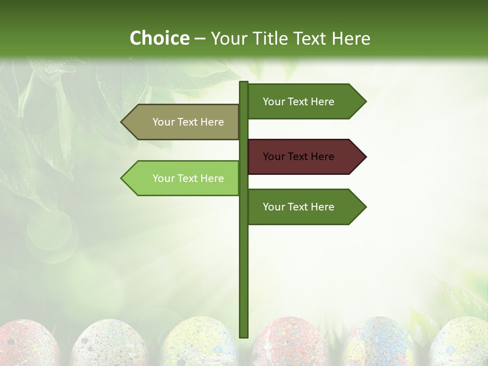 Background Easter Sunlight Rays PowerPoint Template